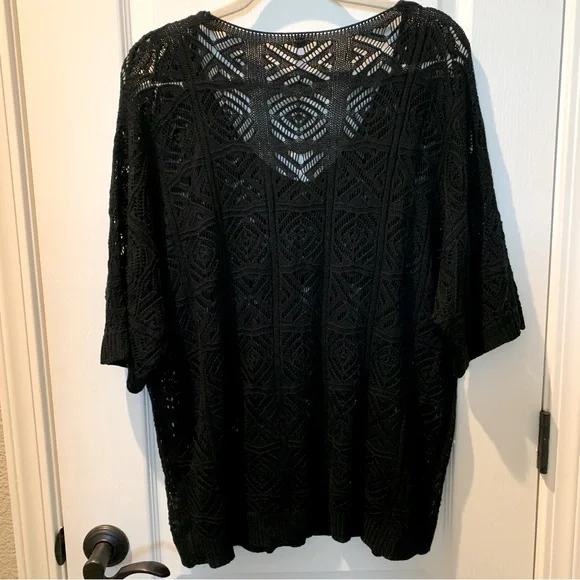 DOKOTOO Crochet Hollow Out 3/4 Sleeve Pullover Off Shoulder Sweater XXL - Picture 10 of 11
